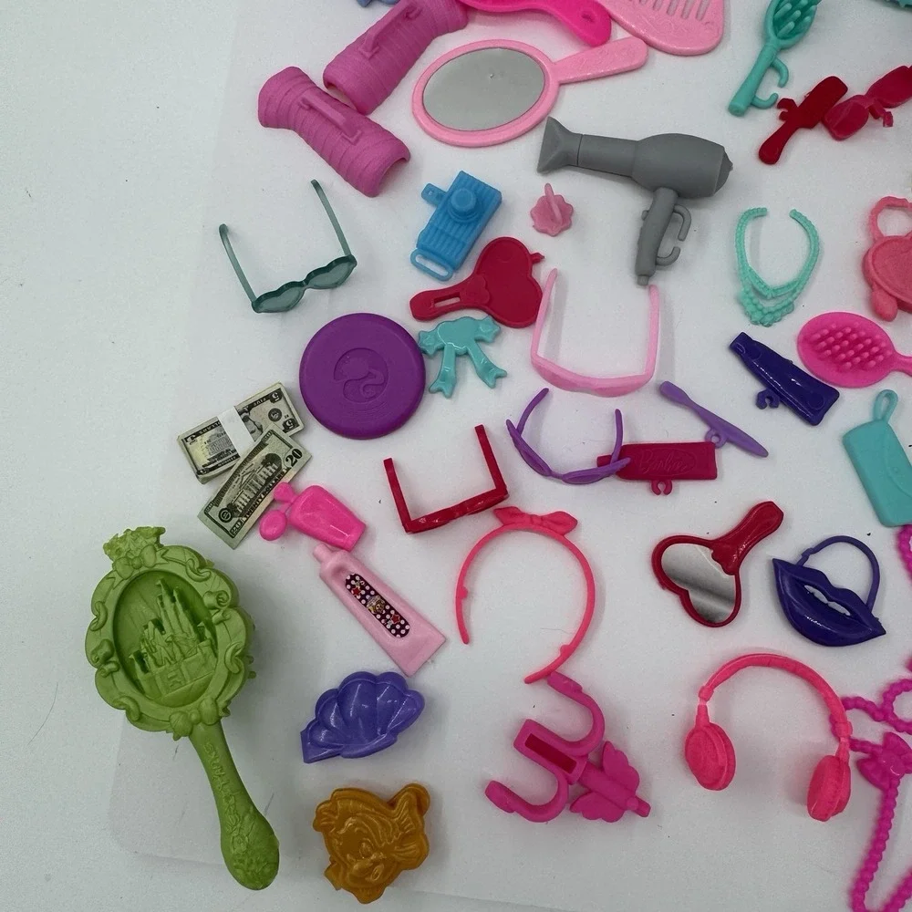 Barbie Doll Accessories Lot 64pc Mixed‎ Shoes Hangers Hats